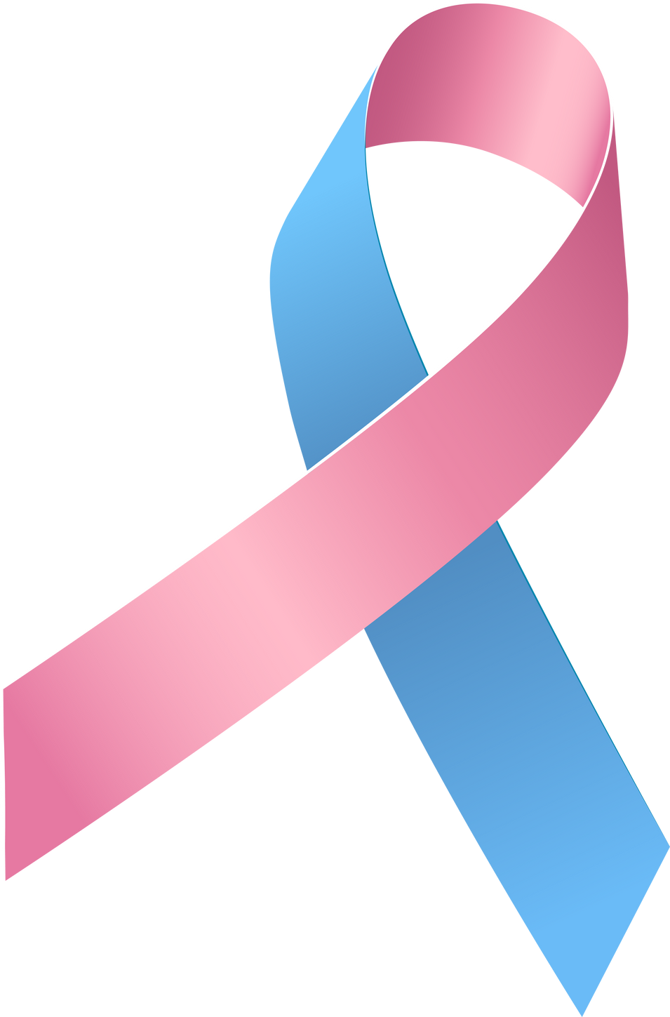 Pink and blue ribbon awareness